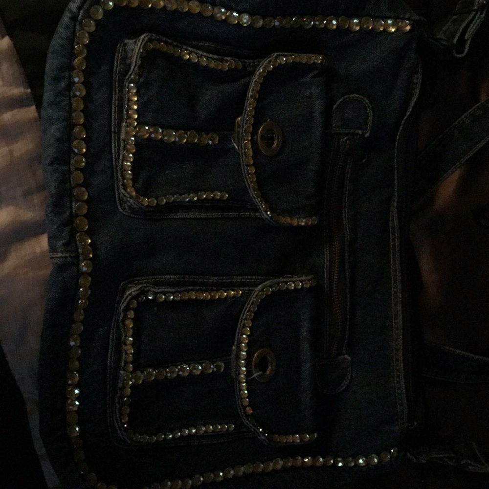Blue Jean rhinestone purse